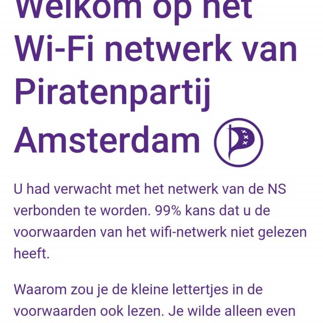 Piratenpartij ‘hackt’ WiFi NS